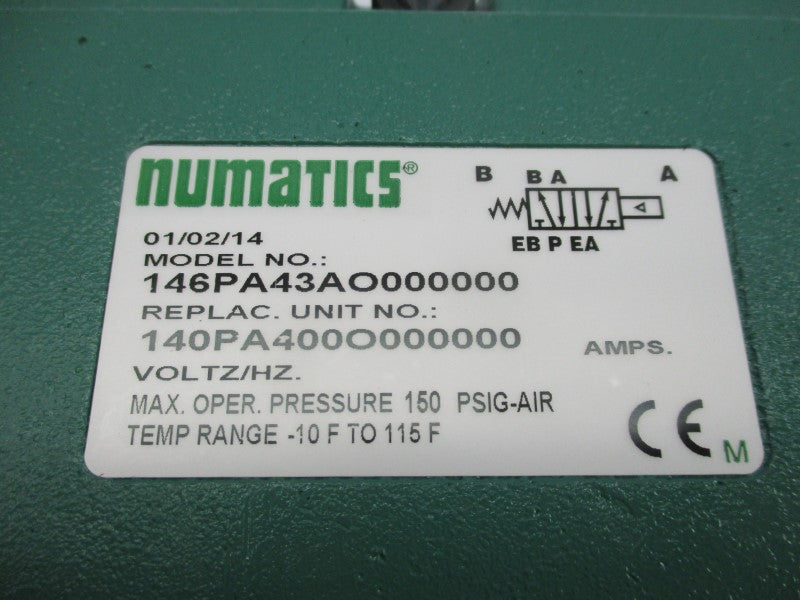 NUMATICS 146PA43AO000000 150PSI NSNP