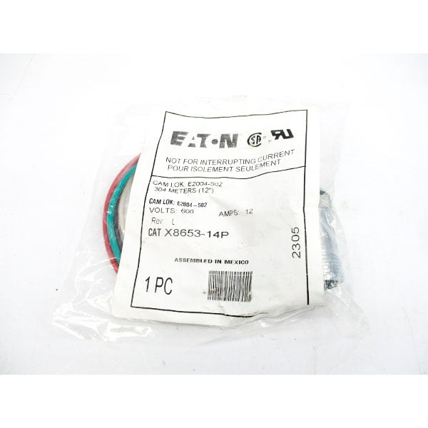 EATON X8653-14P 600V 12A 12" REV. L NSMP