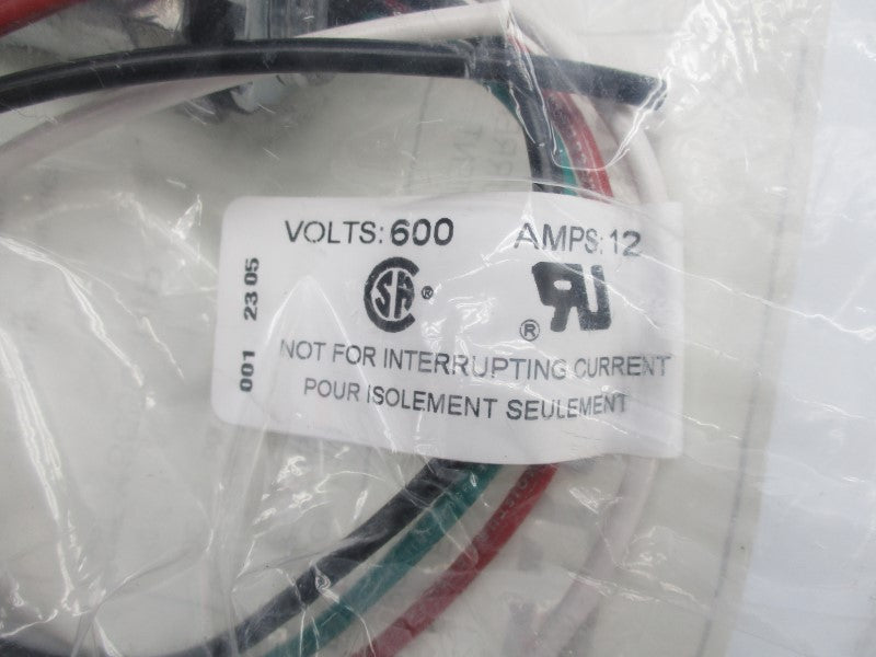 EATON X8653-14P 600V 12A 12" REV. L NSMP
