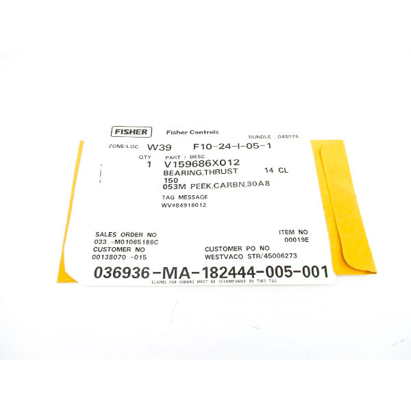 FISHER V159686X012 NSFS-OEM