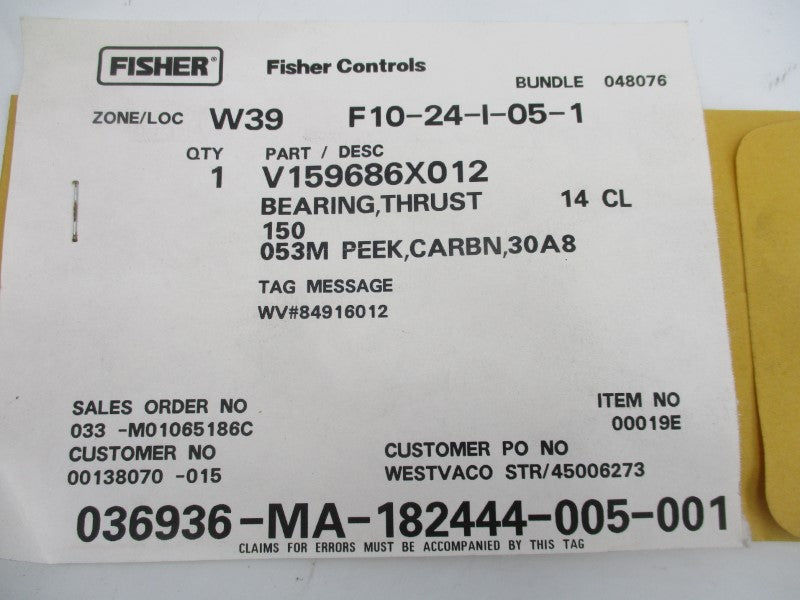 FISHER V159686X012 NSFS-OEM