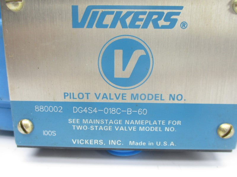 VICKERS DG4S4018CB60 880002 110/120V .85/.69A NSNP