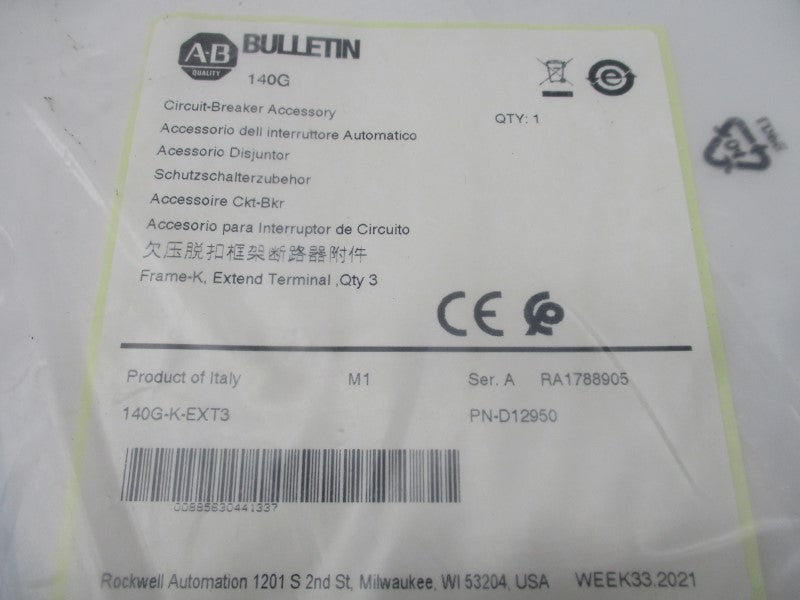 ALLEN BRADLEY 140G-K-EXT3 SER. A NSMP