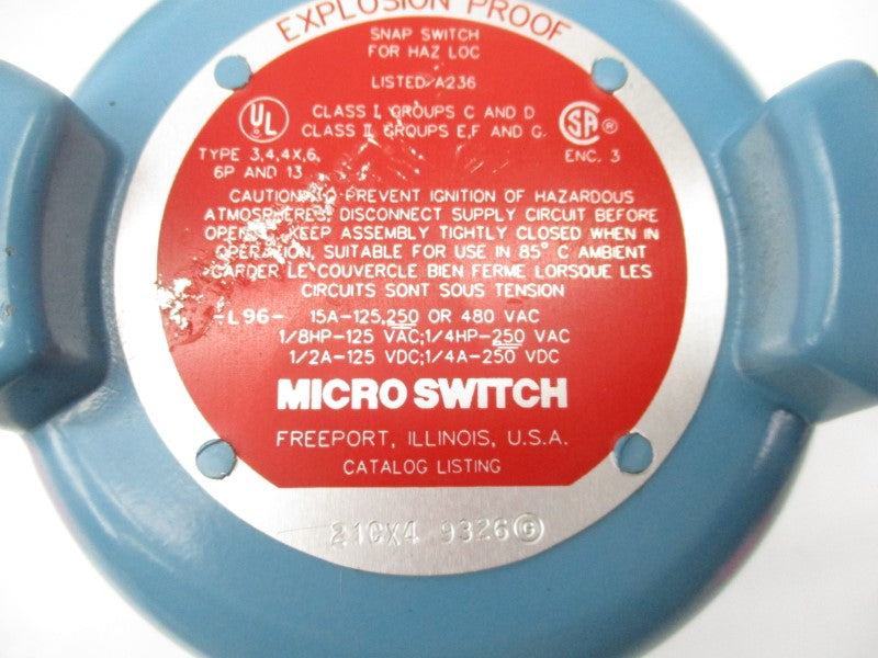 MICRO SWITCH 21CX4 480VAC 15A NSNP