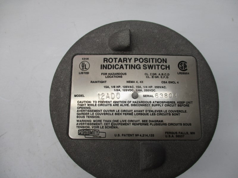 PROXIMITY 12AD0 250VAC 15A (AS PICTURED) NSNP