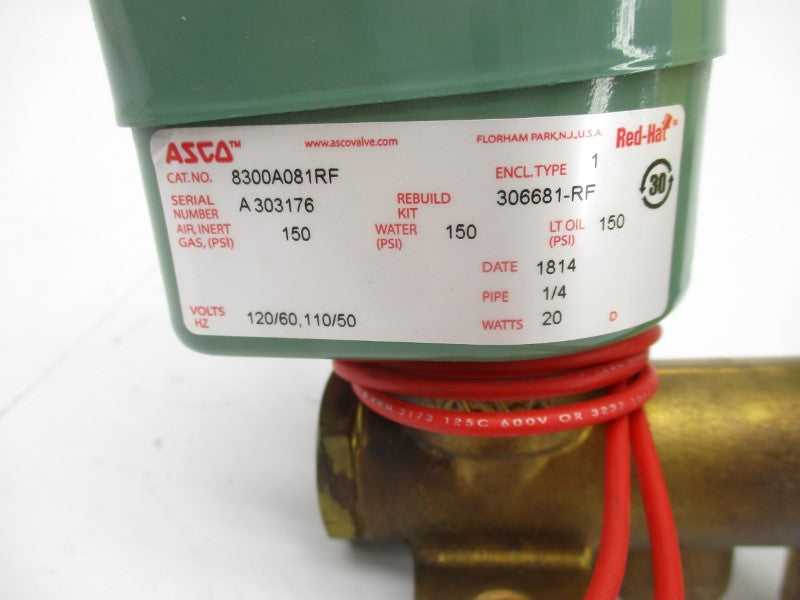 ASCO 8300A081RF 110/120V 150PSI 1/4" NSMP