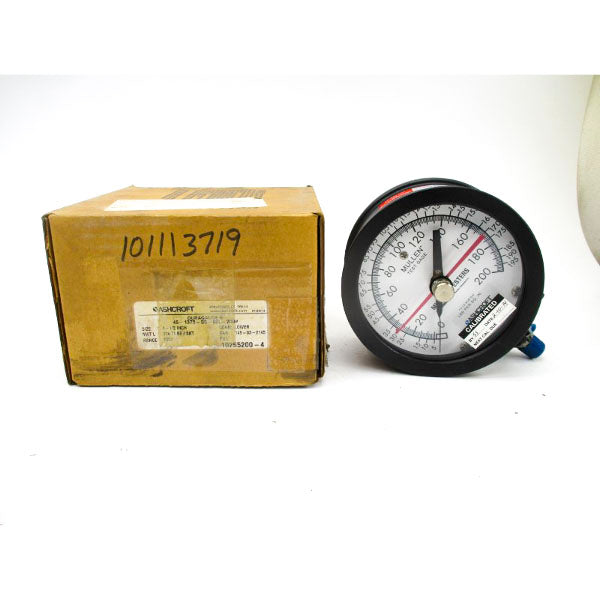 ASHCROFT 45-1379-SS-02L-200# 0-200PSI 4-1/2" NSMP