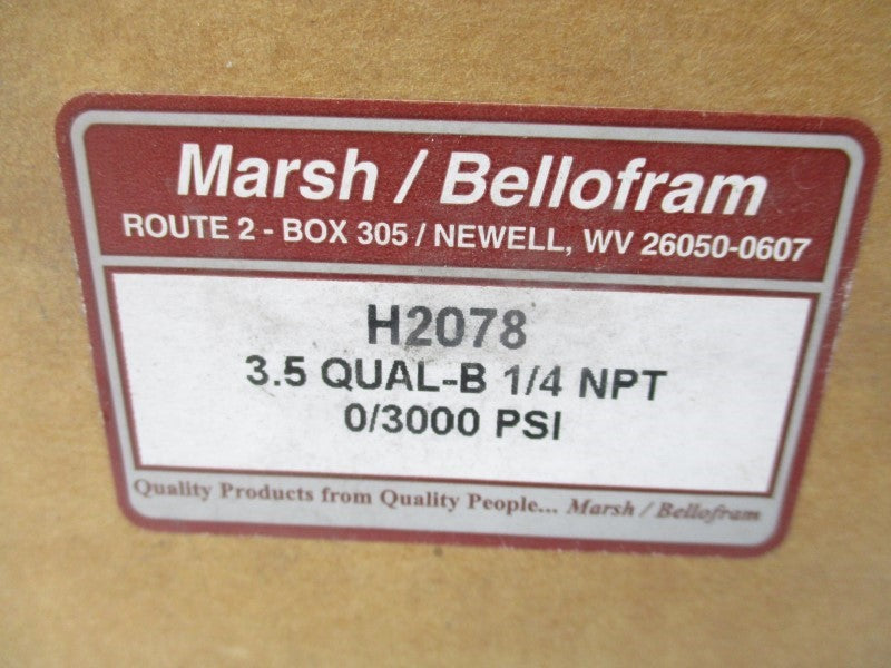 MARSH H2078 0-3000PSI 1/4" NSFS