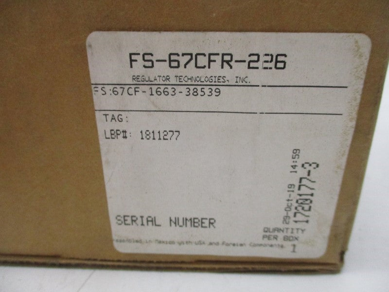 FISHER FS-67CFR-226 0-125PSI NSMP