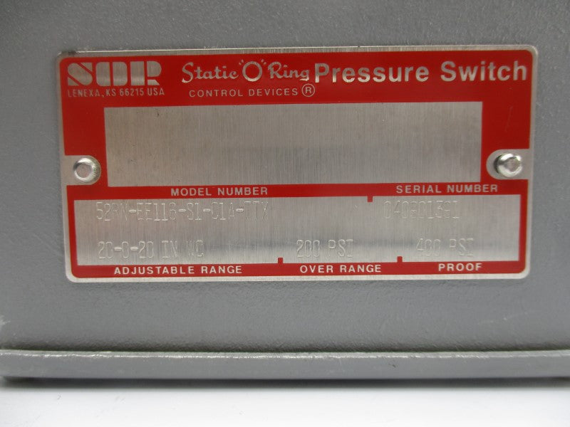 SOR 52RN-EE116-S1-C1A-TTX 200-400PSI NSNP