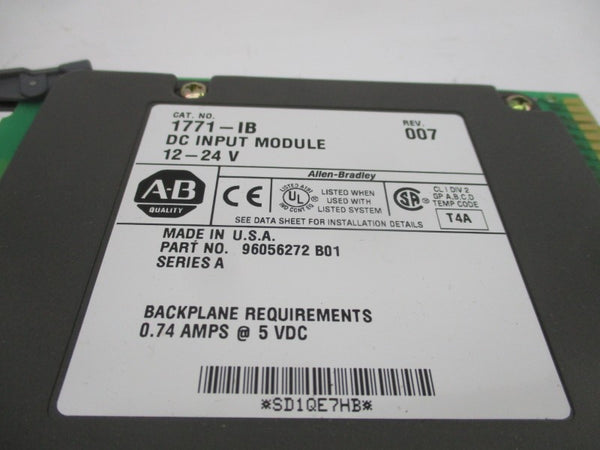 ALLEN BRADLEY 1771-IB SER. A 12-24VDC REV. 007 NSNP