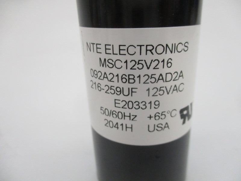 NTE ELECTRONICS MSC125V216 092A216B125AD2A 125VAC NSMP