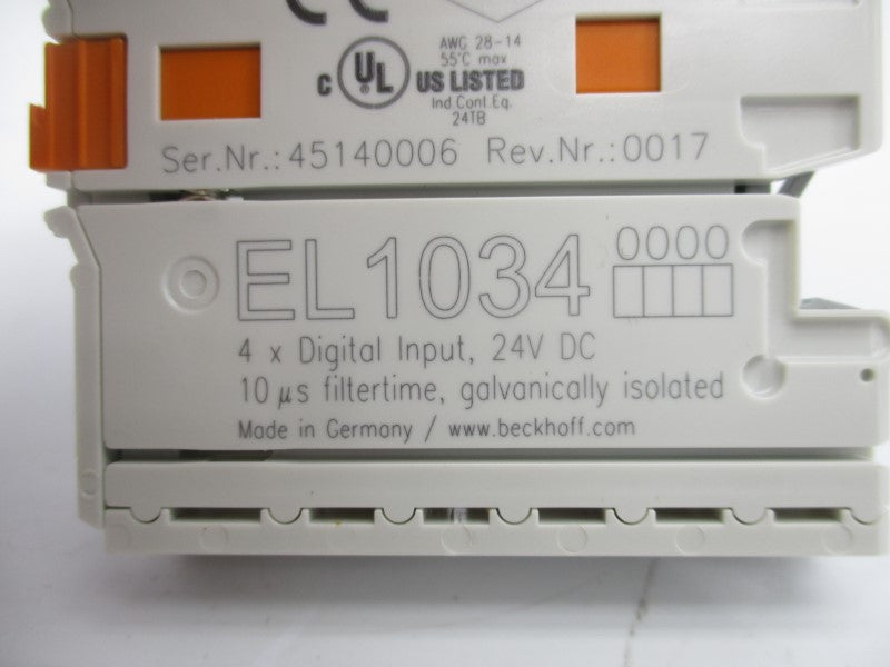 BECKHOFF EL1034 24VDC REV. 0017 NSMP