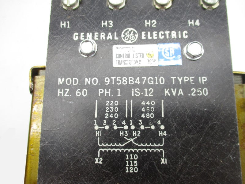 GENERAL ELECTRIC 9T58B0047G10 240/480V NSMP