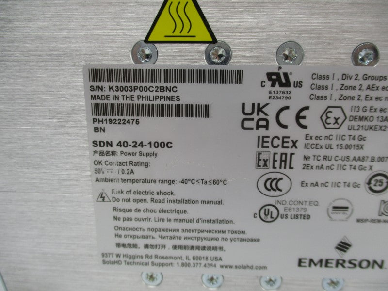 SOLA SDN40-24-100C 100-240V 12A NSMP