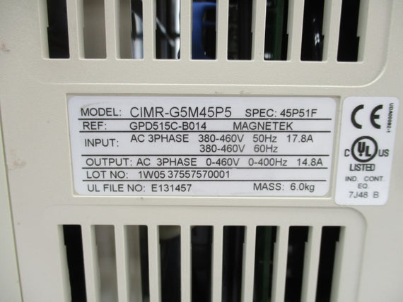 YASKAWA CIMR-G5M45P5 45P51F 380-460V 17.8A NSNP