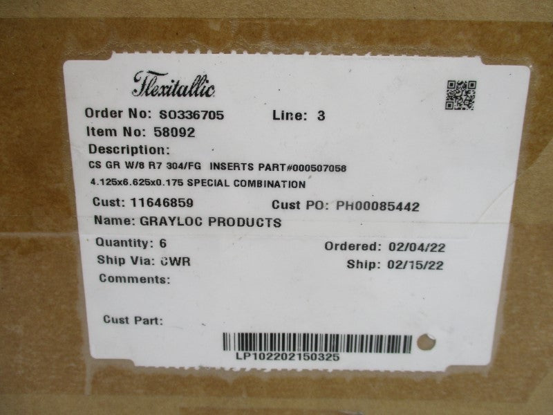 FLEXITALLIC 58092 304/SELFG (PKG OF 6) NSMP