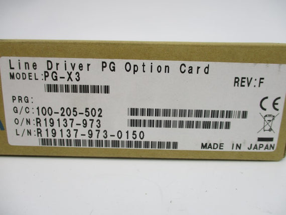 YASKAWA PG-X3 REV. F NSMP