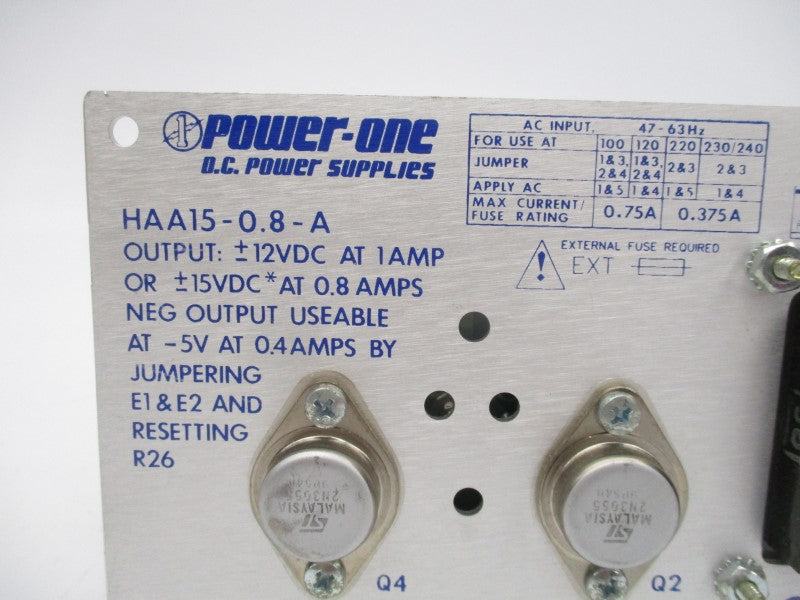 POWER-ONE HAA15-0.8-A 240VAC 0.375A NSNP