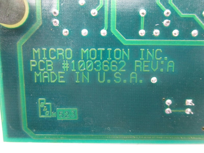 MICRO MOTION 1003662 0267901 REV. A UNMP