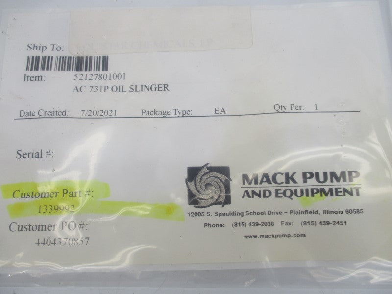 MACK PUMP 52127801001 NSMP