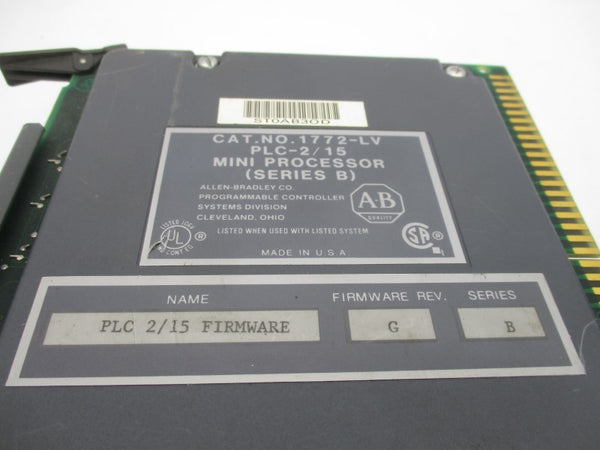 ALLEN BRADLEY 1772-LV SER. B F/W G UNMP