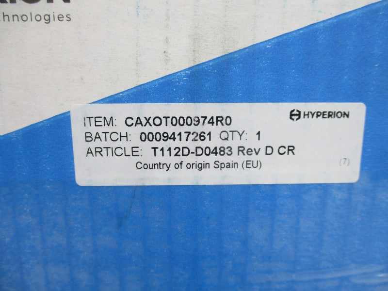 HYPERION T112D-D0483 CAXOT000974R0 REV. D NSMP