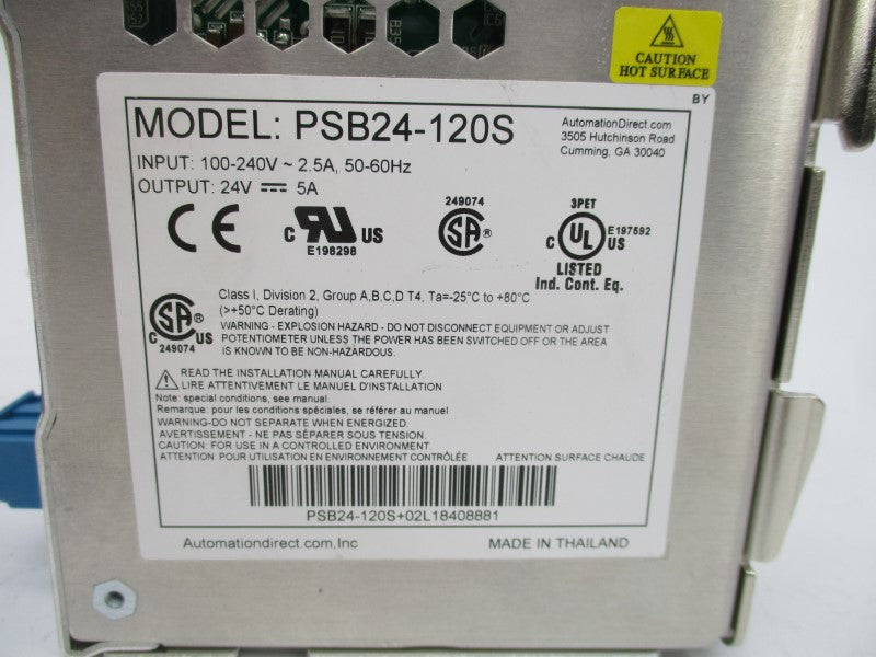 AUTOMATION DIRECT PSB24-120S 100-240V 2.5A UNMP