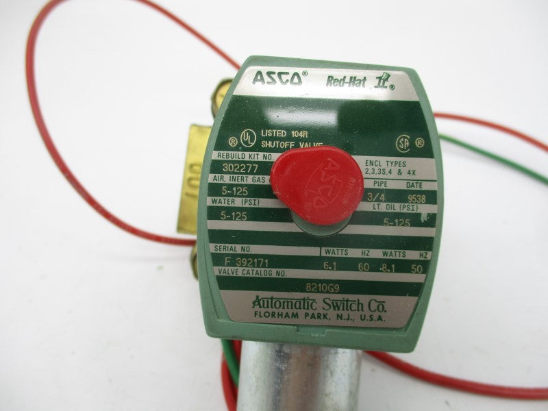 ASCO 8210G9 110/120V 5-125PSI 3/4" NSMP