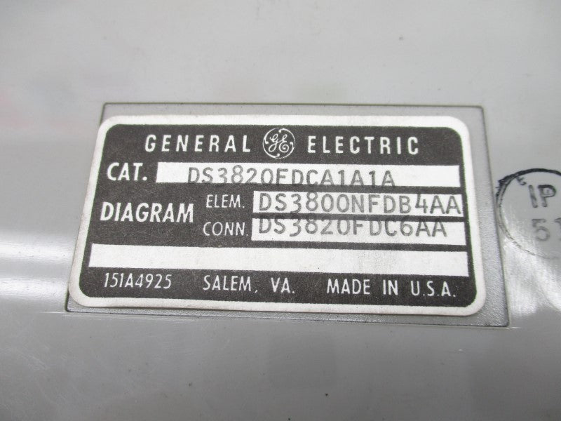 GENERAL ELECTRIC DS3820FDCA1A1A UNMP
