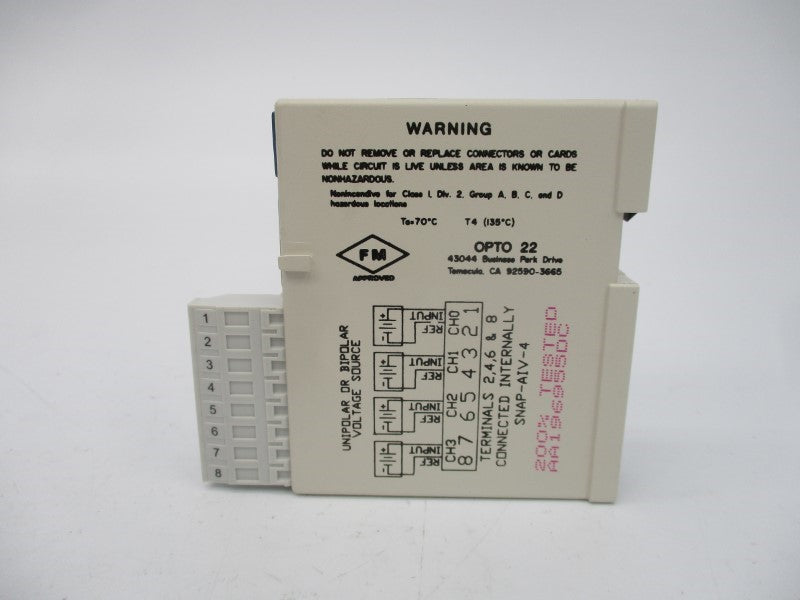 OPTO 22 SNAP-AIV-4 10V UNMP