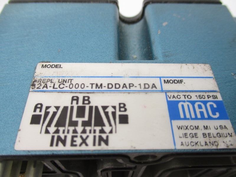 MAC 82A-LC-000-TM-DDAP-1DA 24VDC 150PSI UNMP
