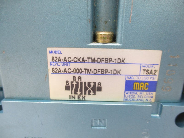 MAC 82A-AC-CKA-TM-DFBP-1DK 24VDC 150PSI UNMP