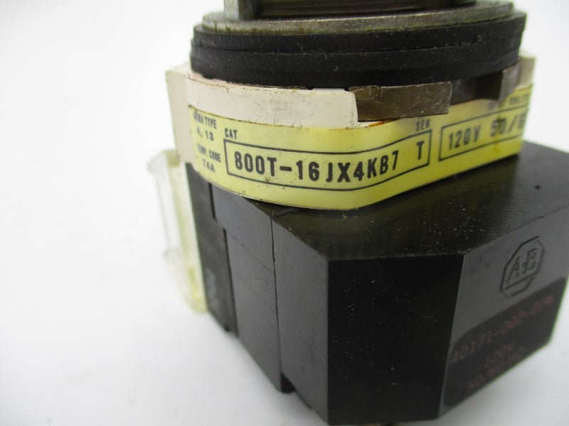 ALLEN BRADLEY 800T-16JX4KB7 SER. T 120V UNMP