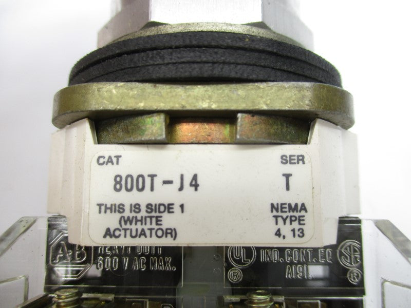 ALLEN BRADLEY 800T-J4A SER. T 600VAC UNMP