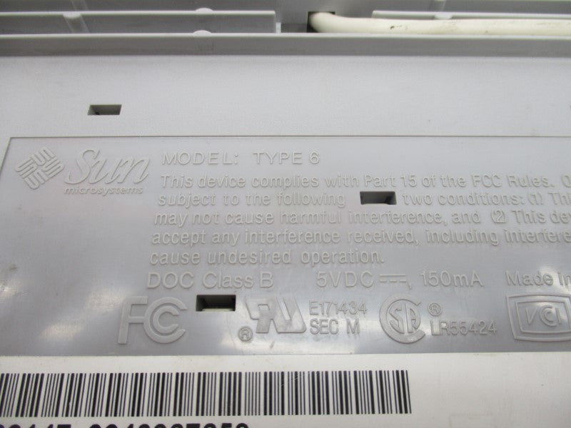 SUN MICROSYSTEMS 3201272-01 TYPE 6 5VDC UNMP