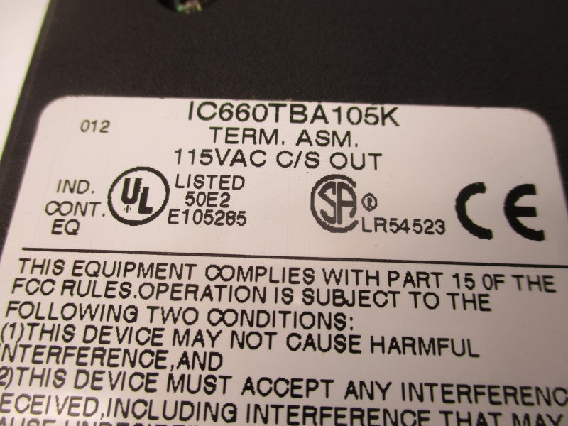 FANUC IC660TBA105K 115VAC NSMP