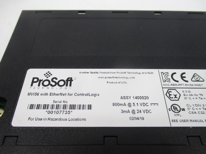 PROSOFT MVI56-MNET 24VDC NSMP
