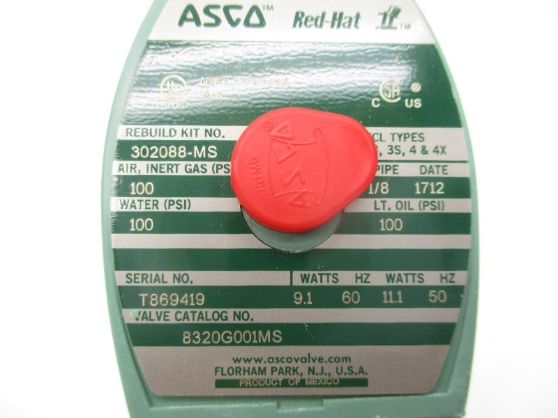 ASCO 8320G001MS 110/120V 100PSI 1/8" NSMP