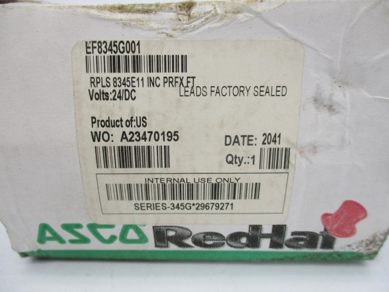 ASCO EF8345G001 24VDC 10-100PSI 1/4" NSMP