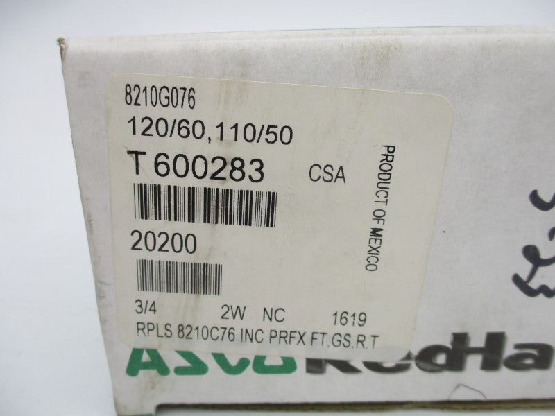 ASCO 8210G076 110/120V 50PSI 3/4" NSMP