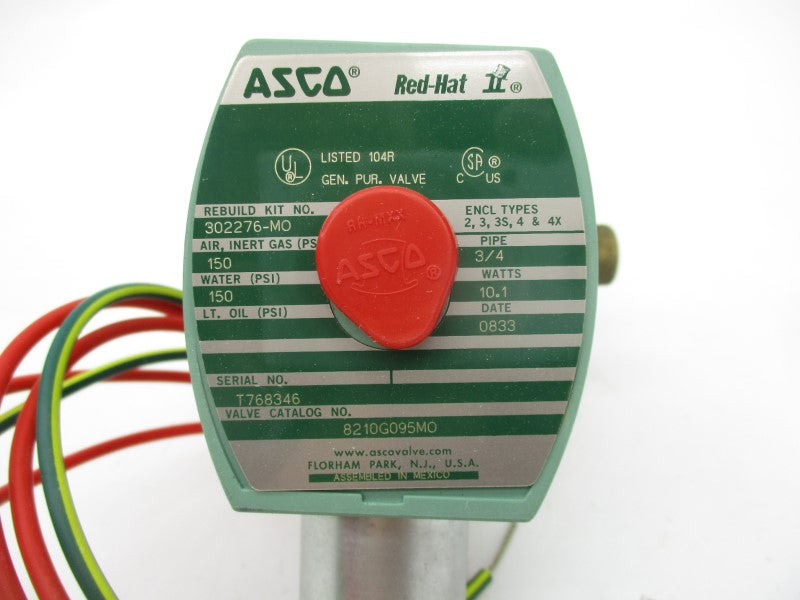 ASCO 8210G095MO 110/120V 150PSI 3/4" NSMP