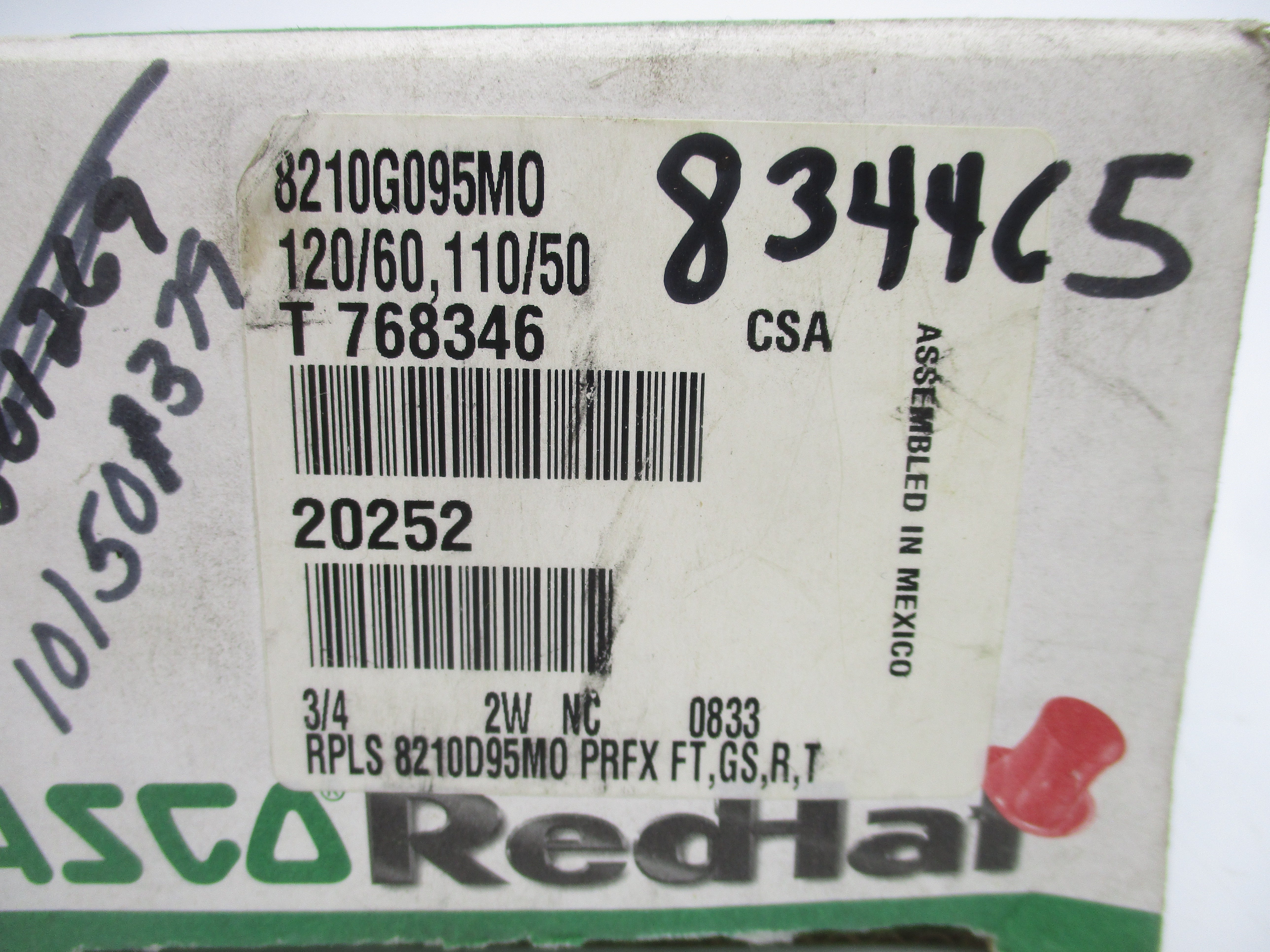 ASCO 8210G095MO 110/120V 150PSI 3/4" NSMP