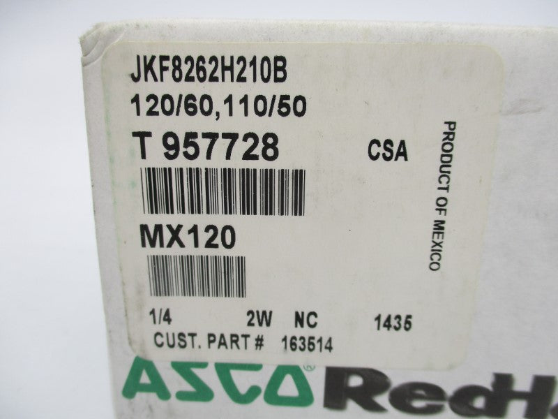 ASCO JKF8262H210B 110/120V 45PSI 1/4 NSMP