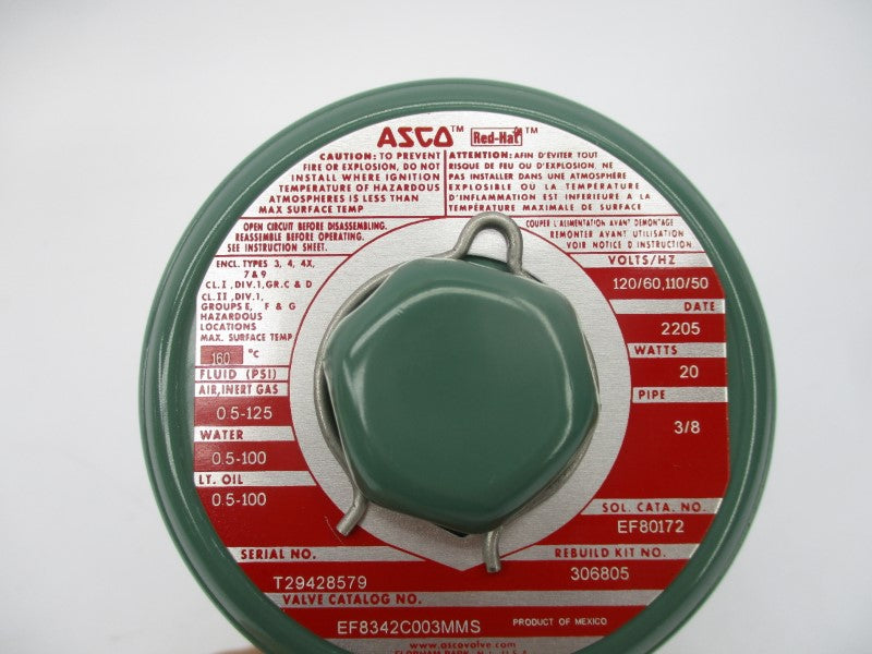 ASCO EF8342C003MMS 110/120V 0.5-100PSI 3/8" NSMP