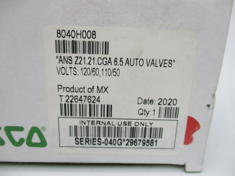 ASCO 8040H008 110/120V 15PSI 3/8" NSMP
