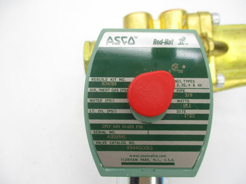 ASCO 8344G001Q 110/120V 10-125PSI 3/8" NSMP