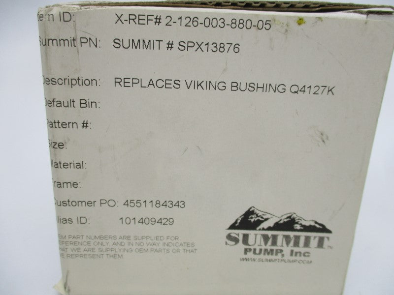 SUMMIT PUMP SPX13876 Q4127K NSMP