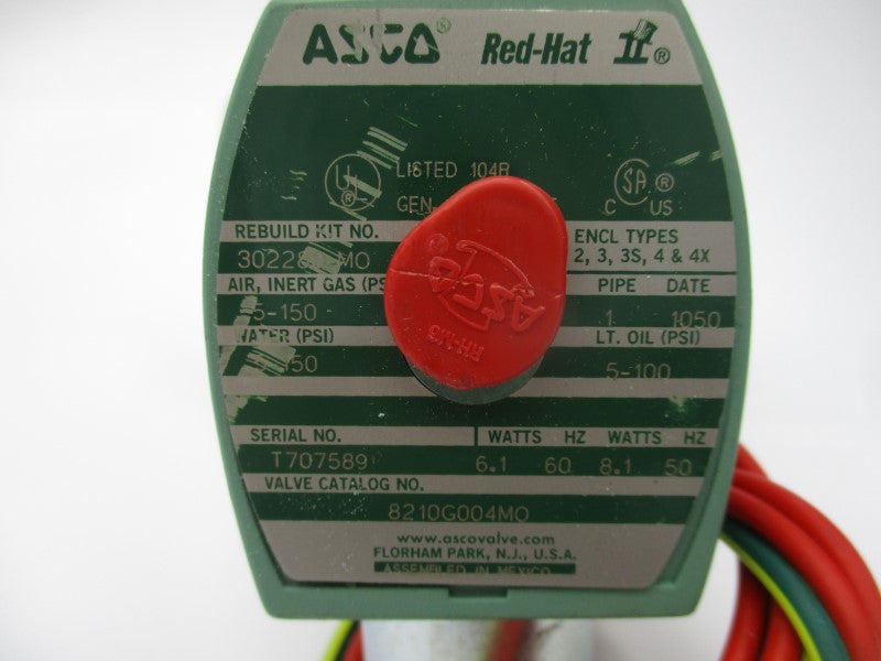 ASCO 8210G004MO 110/120V 5-150PSI 1" NSNP