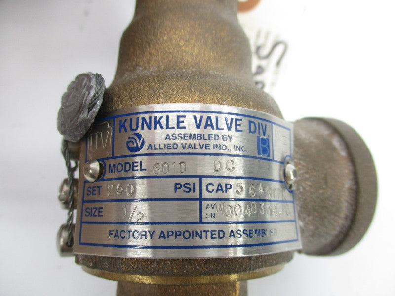 KUNKLE 6010DC 250PSI 1/2" NSNP